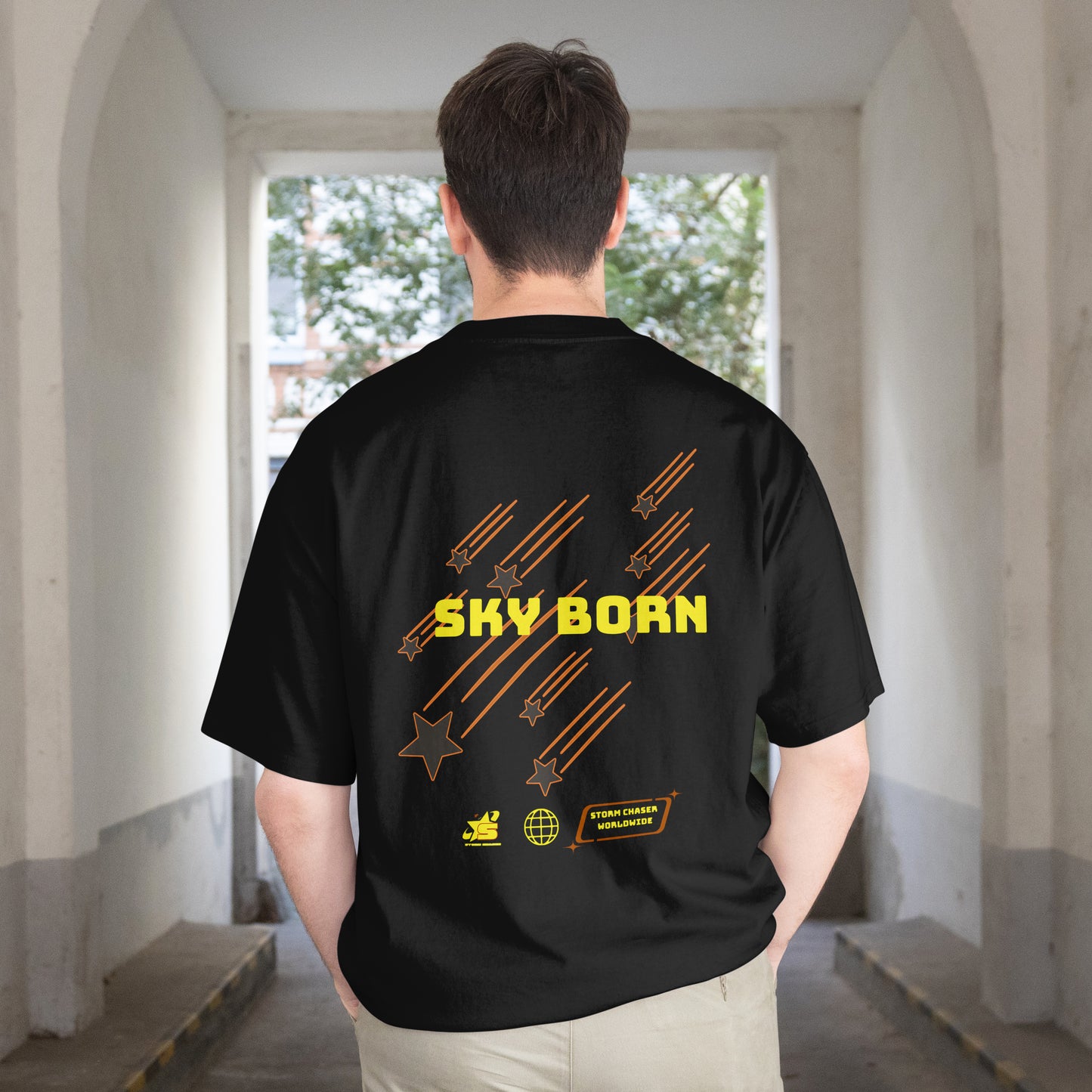 Sky Born black oversized fit-shirt