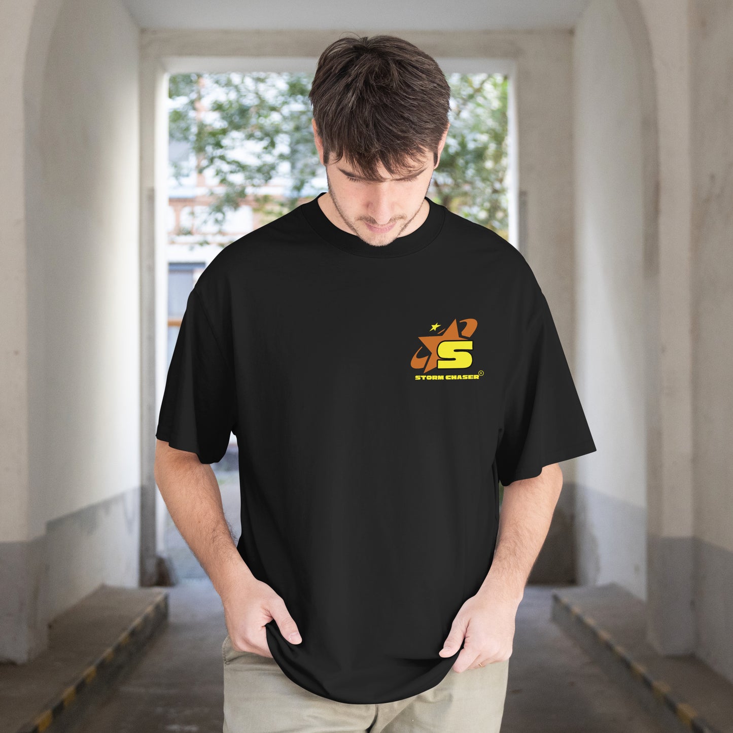 Sky Born black oversized fit-shirt
