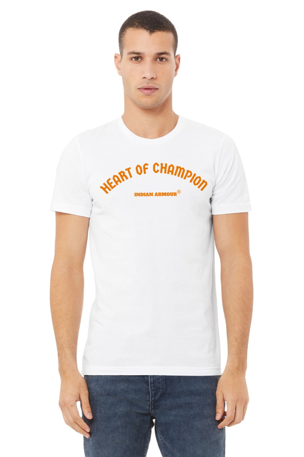 Indian Armour  heart of champion slogan regular fit t-shirt