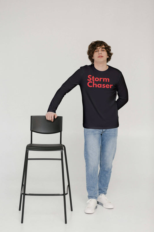 Storm Chaser Black Regular Fit logo T-shirt