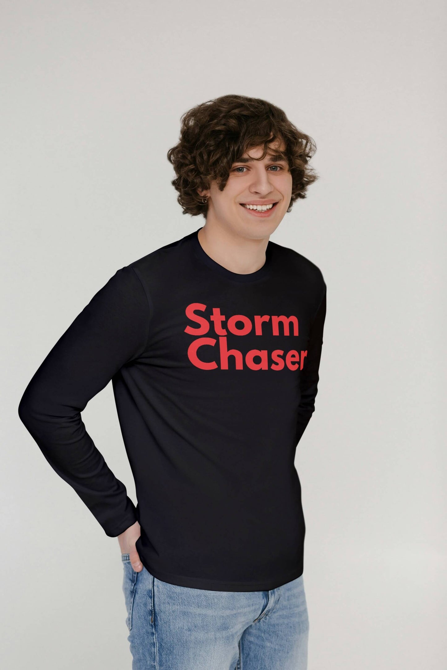 Storm Chaser Black Regular Fit logo T-shirt
