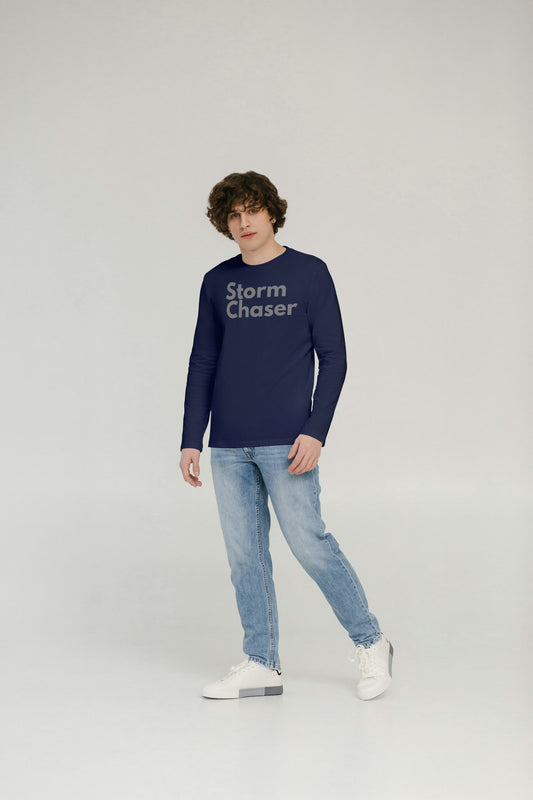 Storm Chaser Dark Navy Classic Fit Signature style T-shirt