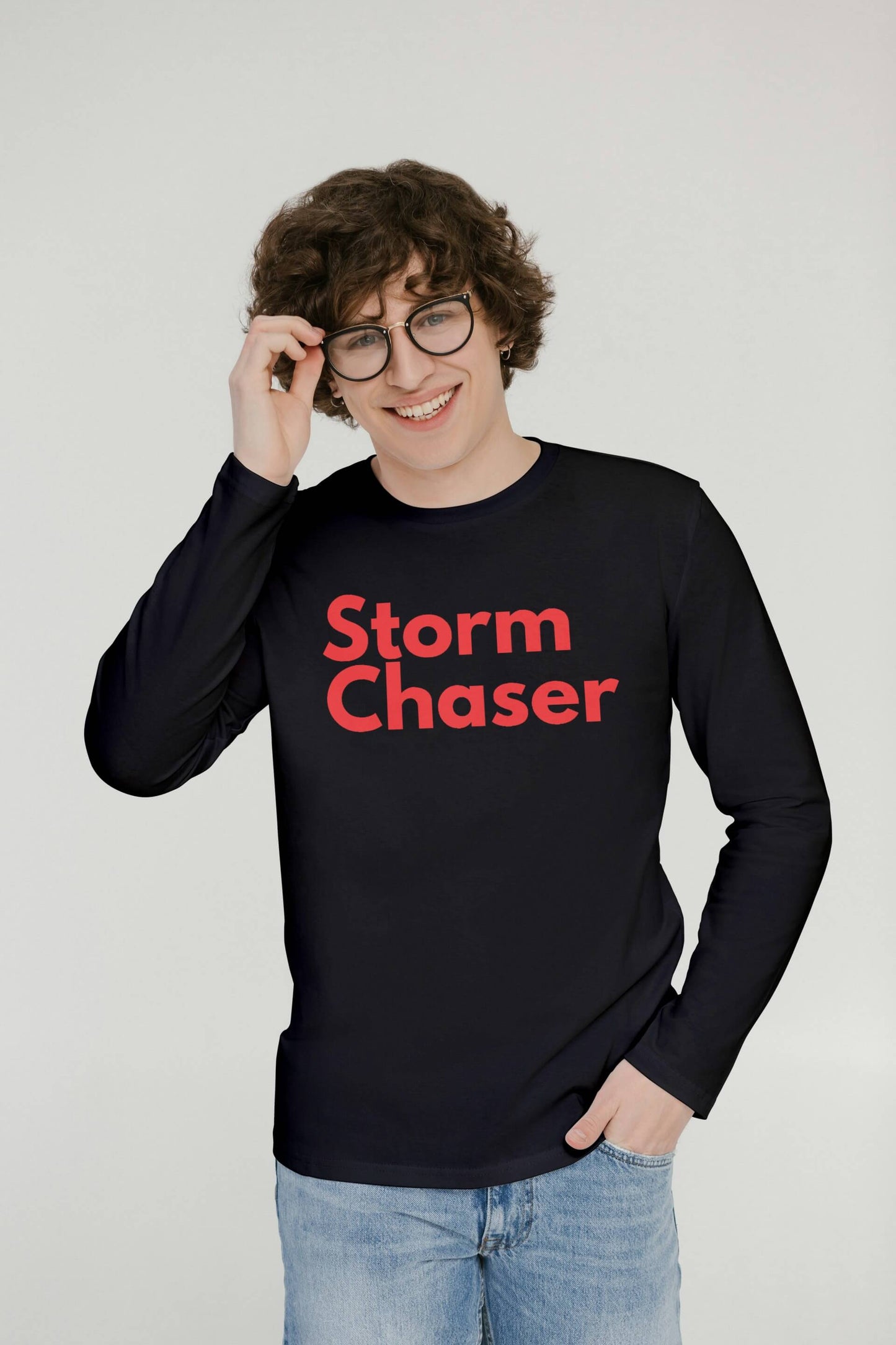 Storm Chaser Black Regular Fit logo T-shirt
