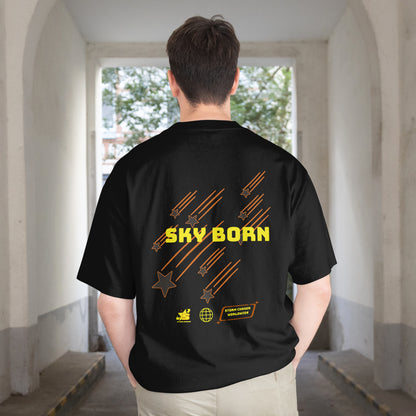 Sky Born black oversized fit-shirt
