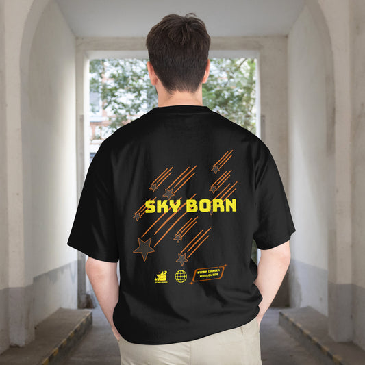 Sky Born black oversized fit-shirt