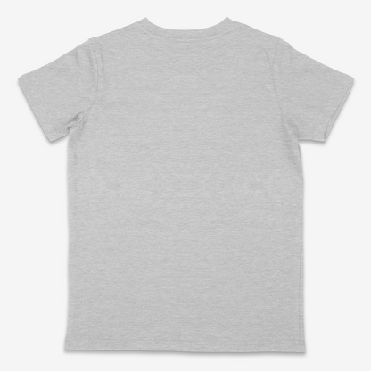Plain grey t-shirt on a white background