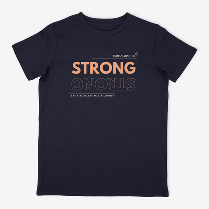 Indian Armour strong text design training t-shirt