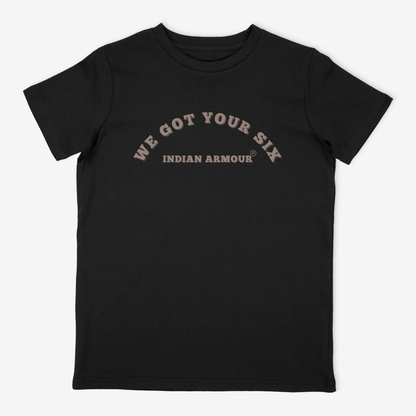 Indian Armour We got your six slogan t-shirt